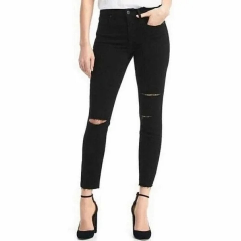 Gap Distressed True Skinny Raw Hem Jeans Size 29